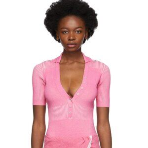 JACQUEMUS Pink 'Le Body Yauco' Bodysuit Size S